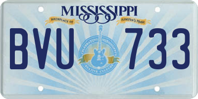 MS license plate BVU733