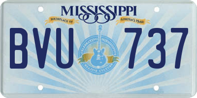 MS license plate BVU737