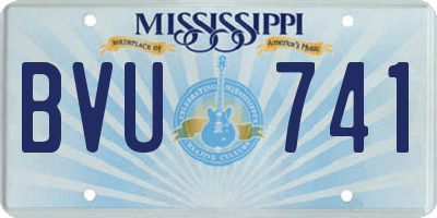 MS license plate BVU741