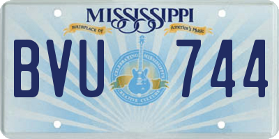 MS license plate BVU744