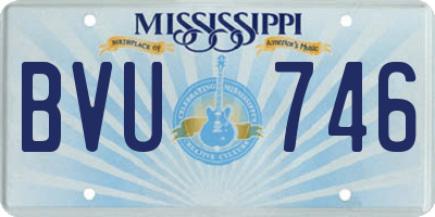 MS license plate BVU746
