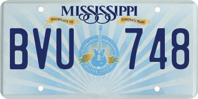 MS license plate BVU748