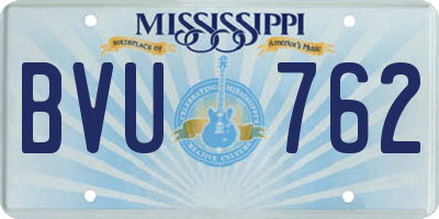 MS license plate BVU762