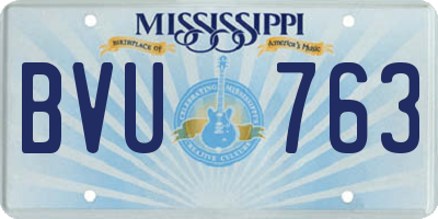 MS license plate BVU763
