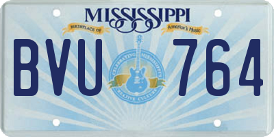 MS license plate BVU764