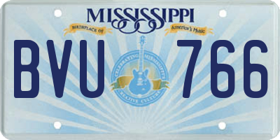 MS license plate BVU766