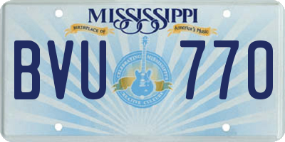 MS license plate BVU770