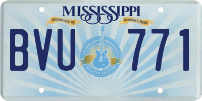 MS license plate BVU771
