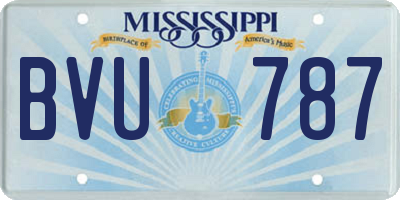 MS license plate BVU787