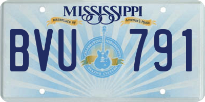 MS license plate BVU791