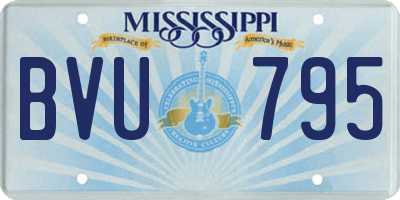 MS license plate BVU795