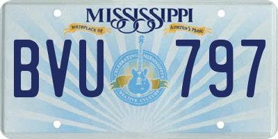 MS license plate BVU797