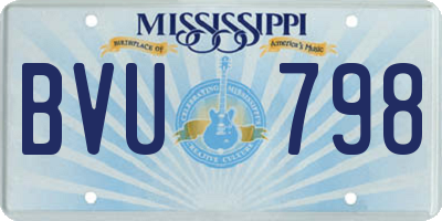 MS license plate BVU798