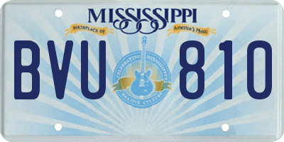MS license plate BVU810