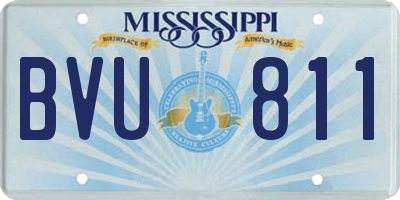 MS license plate BVU811