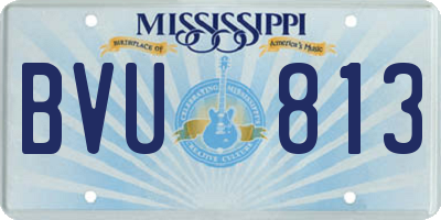 MS license plate BVU813