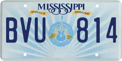 MS license plate BVU814