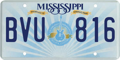 MS license plate BVU816