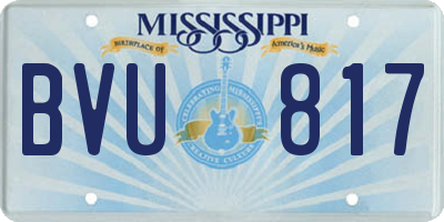 MS license plate BVU817