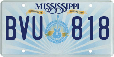 MS license plate BVU818