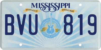MS license plate BVU819