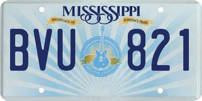 MS license plate BVU821