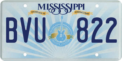 MS license plate BVU822