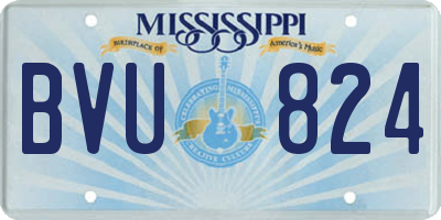 MS license plate BVU824