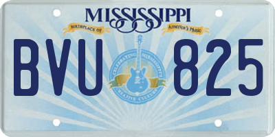 MS license plate BVU825