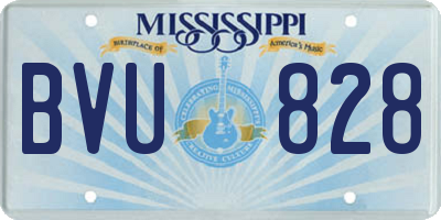 MS license plate BVU828