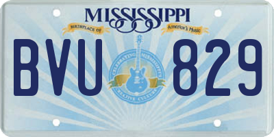 MS license plate BVU829