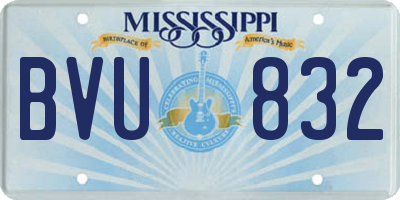 MS license plate BVU832