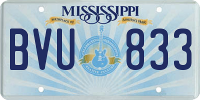MS license plate BVU833