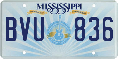 MS license plate BVU836