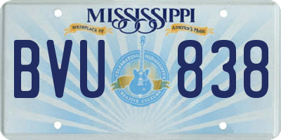 MS license plate BVU838