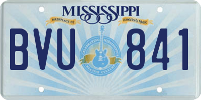 MS license plate BVU841