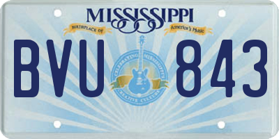 MS license plate BVU843