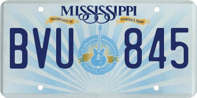 MS license plate BVU845