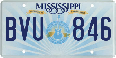 MS license plate BVU846