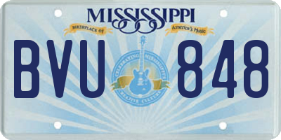MS license plate BVU848
