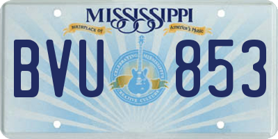 MS license plate BVU853