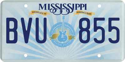 MS license plate BVU855