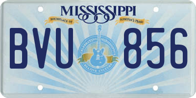 MS license plate BVU856