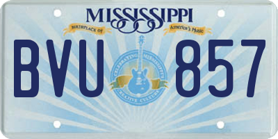 MS license plate BVU857