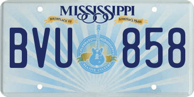 MS license plate BVU858