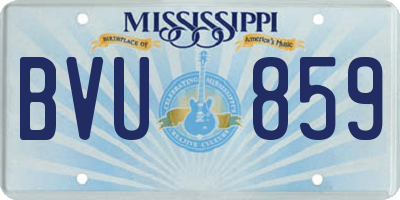 MS license plate BVU859