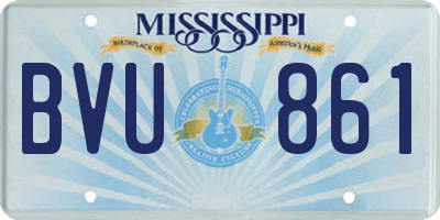 MS license plate BVU861