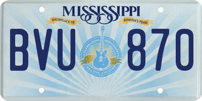 MS license plate BVU870