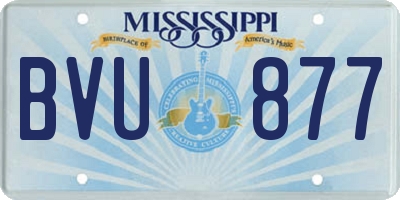 MS license plate BVU877