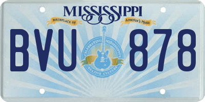 MS license plate BVU878